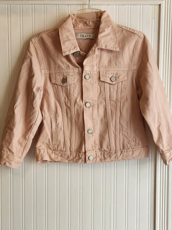Trave Jackets & Blazers - TRAVE Zoey Women's Pink Cropped Jean Jacket - Small - NEW